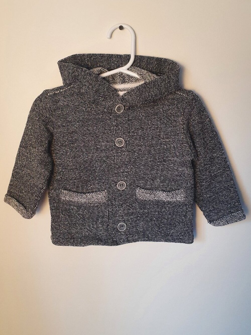 Zara Baby Boy Hooded Knit Cardigan Sweater - Size 12-18 Months